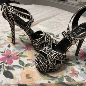 Jessica Simpson Blairre black speckled heels